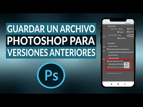 ¿Cómo guardar un archivo de PHOTOSHOP para abrir en versiones anteriores?