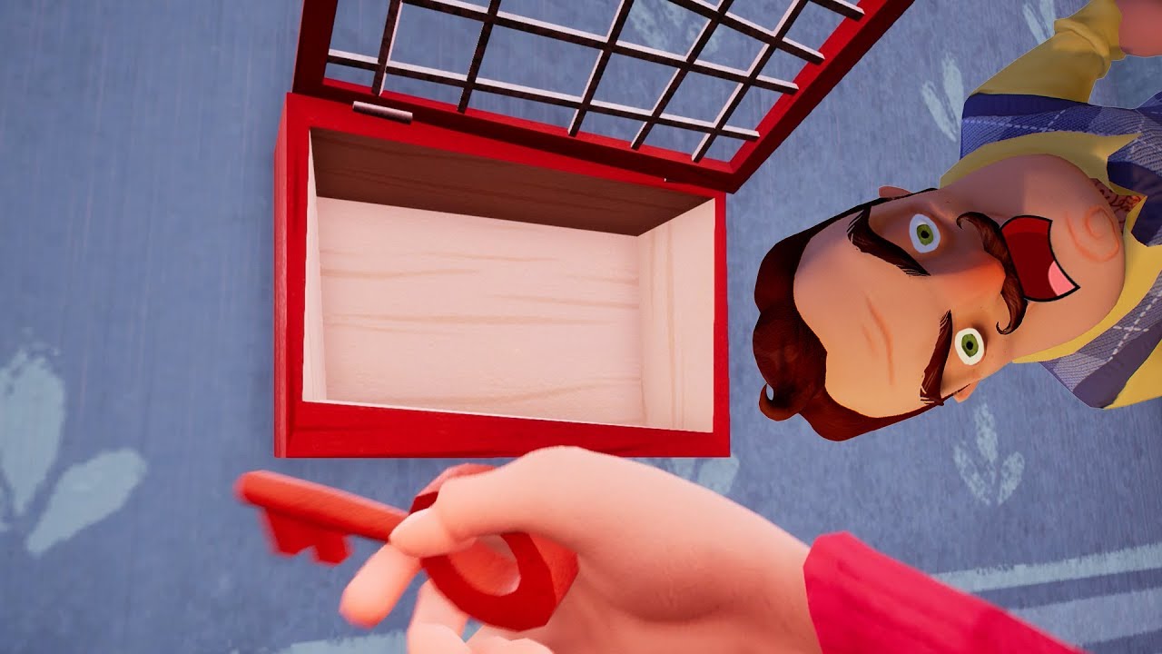 get the red key in hello neighbor