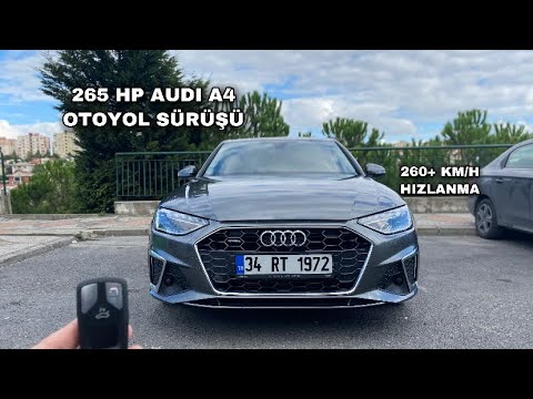 265 HP AUDI A4 45 TFSI QUATTRO | OTOYOL SÜRÜŞÜ | 265 KMH+ | MÜKEMMEL VİRAJ PERFORMANSI | S-LINE