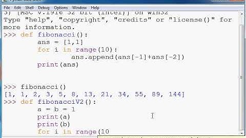 Fibonacci sequence in python