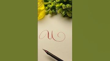 Mastering the U Letter in CALLIGRAPHY Made Easy! #calligraphy #moderncalligraphy#shorts