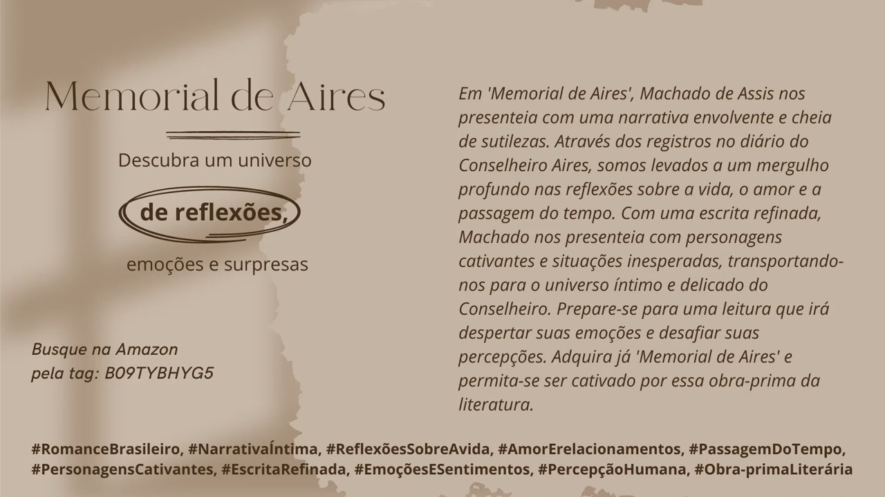 Livro Memorial de Aires de Machado de Assis - Clássicos digitais