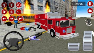 Real Fire Truck Driving Simulator: Realistic 3D Graphics : Android GamePlay screenshot 4