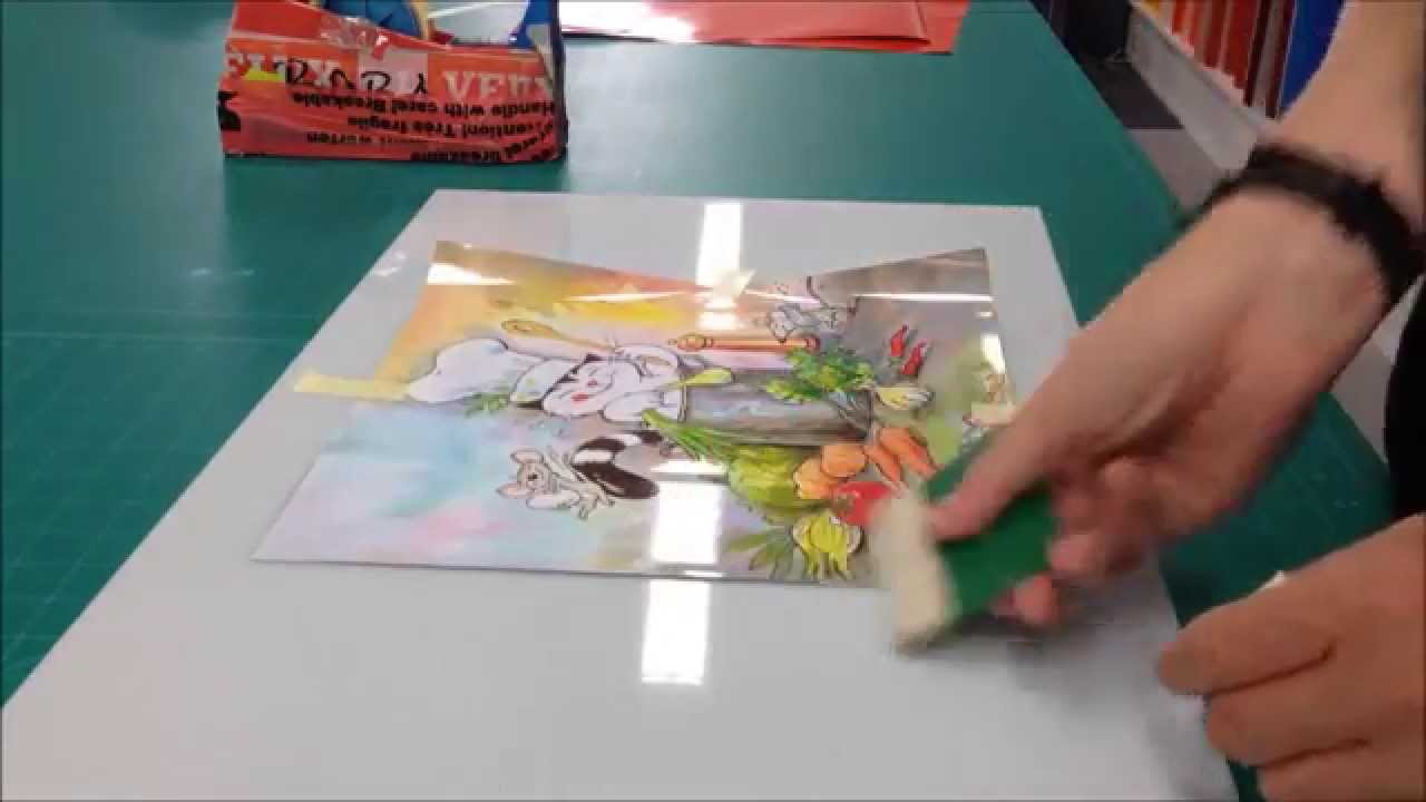 digitaldruckfolie blasenfreies aufbringen von folien fischer - YouTube