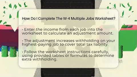 How Do I Complete The W-4 Multiple Jobs Worksheet? - Your Paycheck Planner