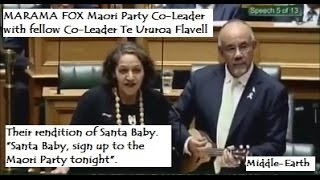 Marama Fox with Te Ururoa Flavell - Santa Baby Sign Up To The Maori Party Tonight