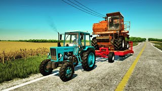 Farming Simulator 22 / Ремонт комбаина, уборка лёна.