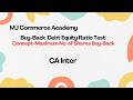 Buy-Back of Shares I Debt-Equity Test I Maxmimum Number of Shares to be bought back I CA Inter