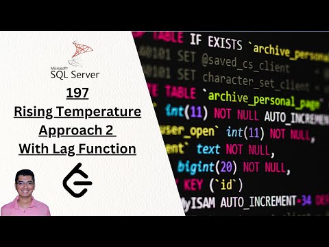 MSSQL Solution for Leet Code Problem 197: Rising temperature approach 2 with lag function