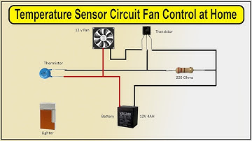 How to make temperature sensor circuit fan control at home | thermistor fan control circuit