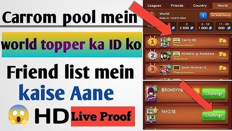 How to send friend request and accept friend in carrom pool😱.