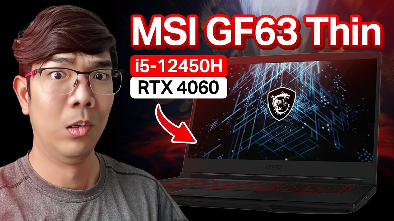 โน๊ตบุ๊ค i5-12500H+RTX4060 คุ้มในการเล่นเกม | MSI GF63 Thin
