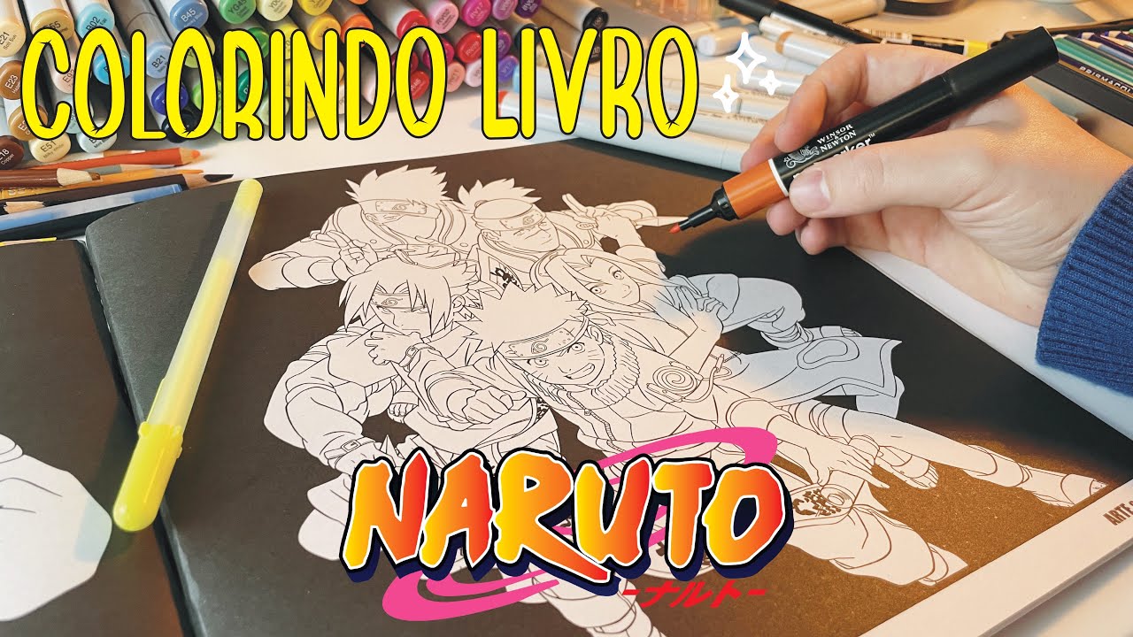 O livro de colorir Naruto traz os personagens mais..