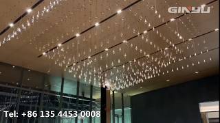 GINYU dynamic kinetic installation art orbis raindrop flyball