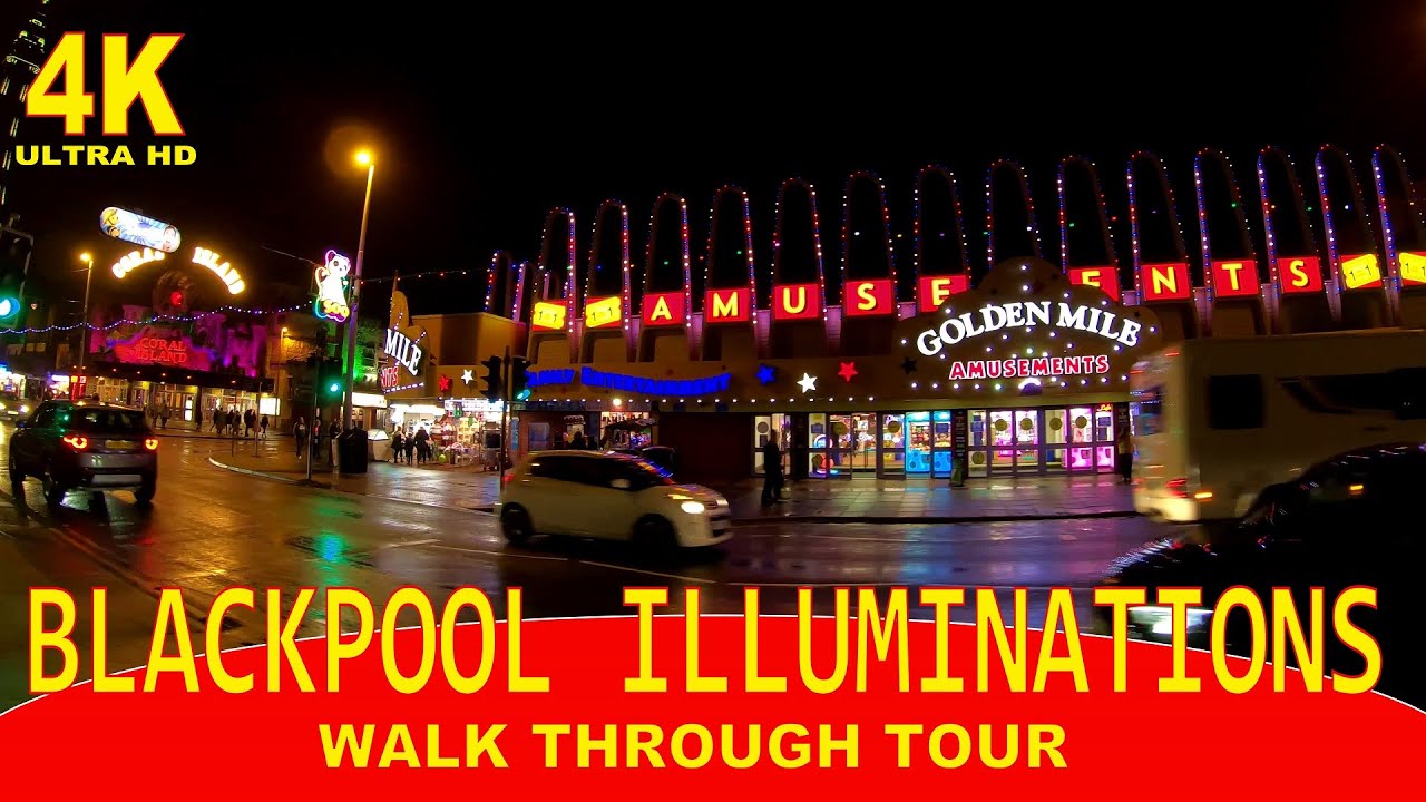 Blackpool Illuminations Walkthrough Tour 4K YouTube