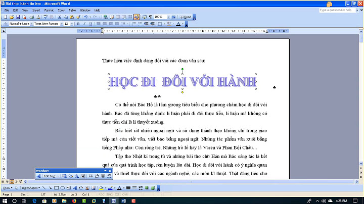 Bài tập thực hành microsoft word 2003 chương 4 năm 2024