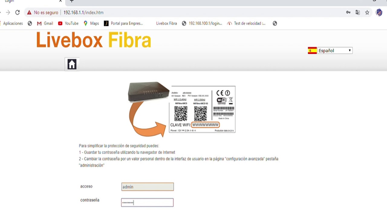 Cambiar nombre y contraseña Wi-Fi en Orange LiveBox