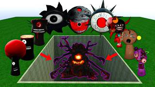 1 Vs 99 Who Win? Mr Sun All Phases Sprunki, All Sprunki VS Black Tree 6 in Giant Pit - Garry's Mod