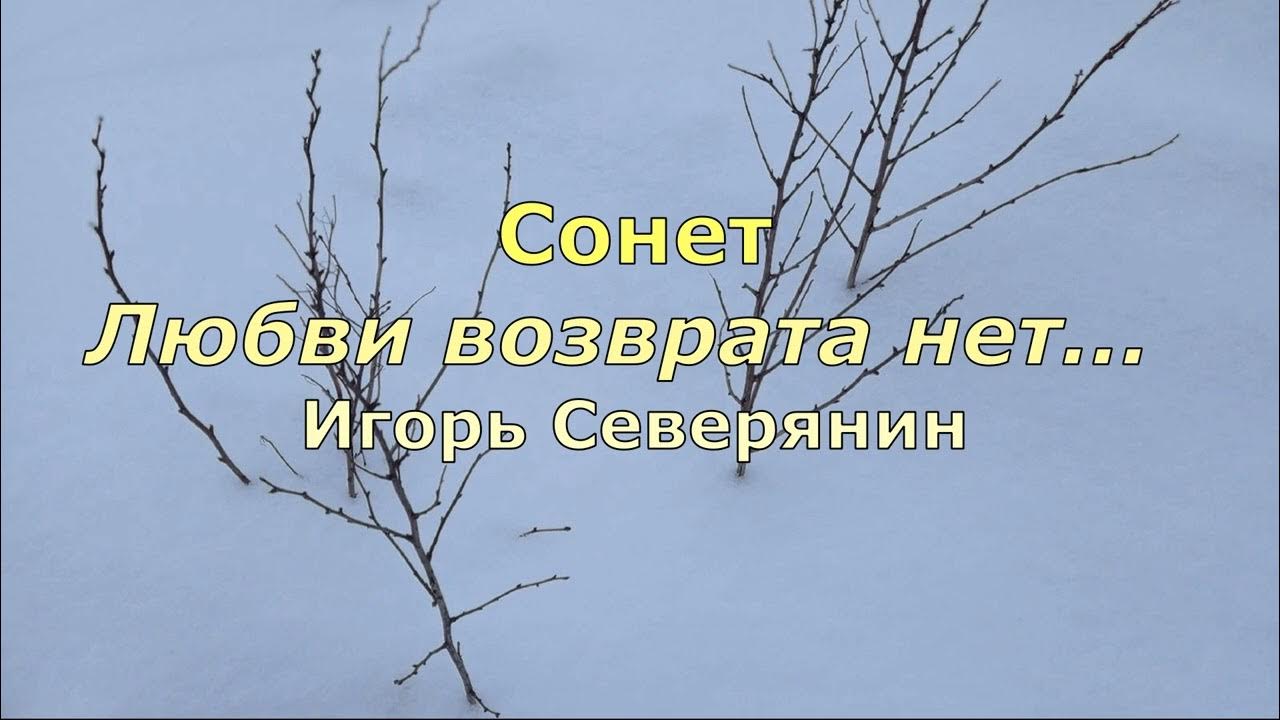 Иден хол любовь не вернуть. Северянин стихи лучшие любви возврата нет.