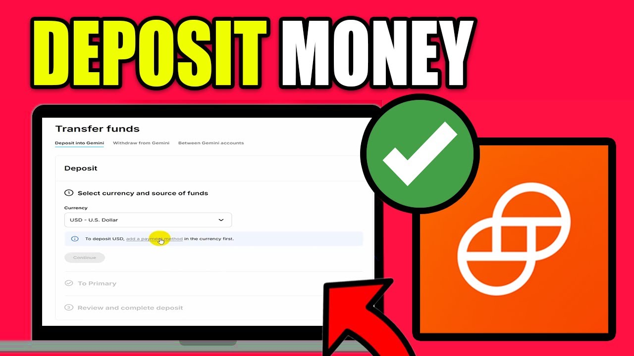 How To Deposit Money Into Gemini Account | Add Money To Gemini - YouTube