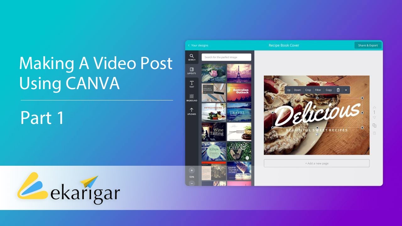 Part 1: Making a Facebook Creative Video Post using Canva in juts few ...