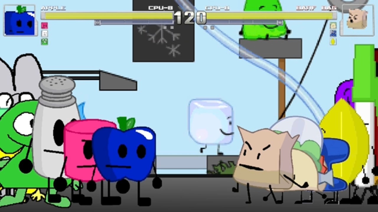 BFDI & Inanimate Insanity Characters By Different Creators 8v8 Absolute War | M.U.G.E.N