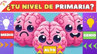 🤓 EXAMEN de 35 PREGUNTAS con OPCIONES / RETO 👨‍🎓 ¿Sabes más que un niño de primaria? #quiz