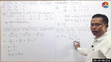 MATHS X 4028B LINEAR EQUATION SOLVING L E  BY CROSS MULTIPLICATION METHOD