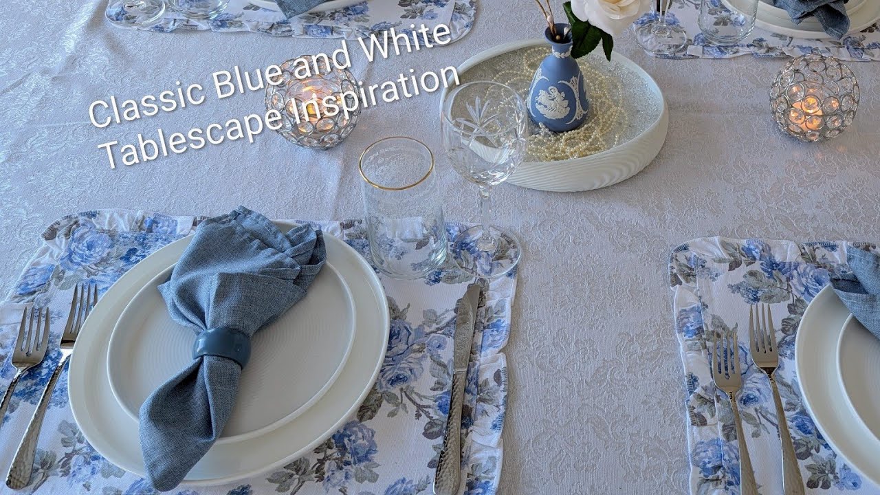 Blue & White Tablescape!💙 