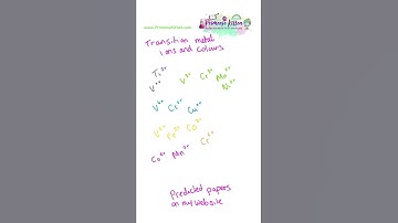 Transition metal ions and colours revision for chemistry A-Level and IB