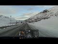 Slow TV: Driving over Hemsedal mountains in winter