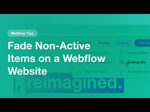 Fade Non-Active Items on a Webflow Website