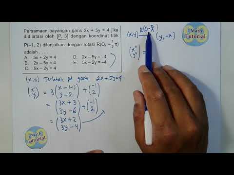 Cara Cepat Dan Tepat Menentuan Bayangan Garis Oleh Komposisi Transformasi Youtube