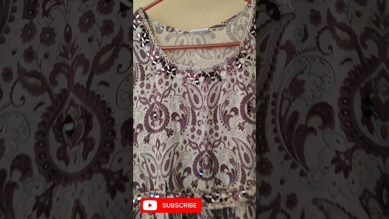 Mirror Work And Belt Pattern Gown. College wear dress 