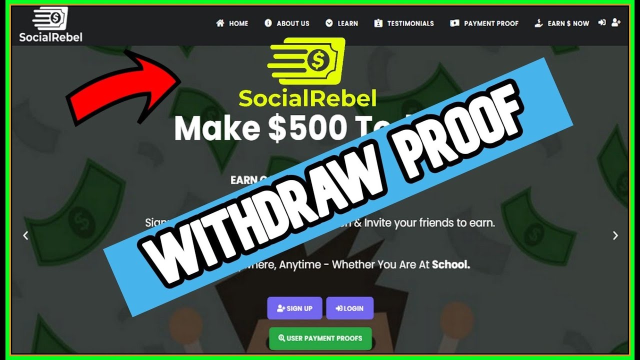 Socialrebel.co Payment Scam Or Legit - Withdraw Proof Socialrebel