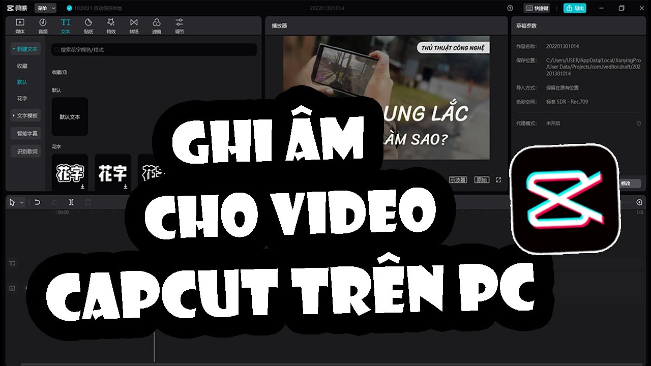 Ghi âm trong Capcut trên máy tính (PC) I Thủ Thuật Công Nghệ Đơn Giản