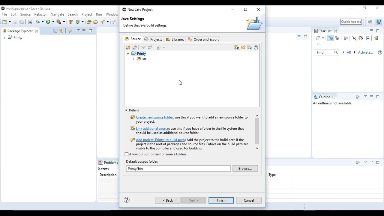 Creating Java project file - YouTube
