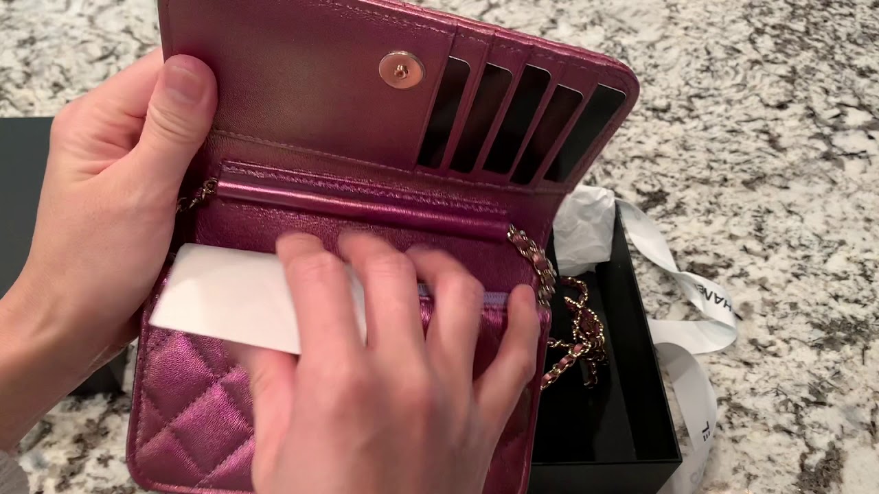 Chanel Unboxing - 20B Iridescent Purple Mini Woc