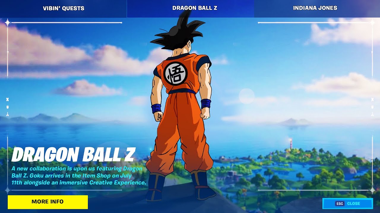 Fortnite x Dragon Ball  Todas as skins disponíveis