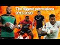 The biggest rugby percussions since 2015