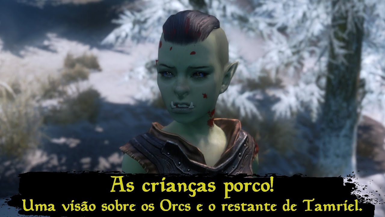 Biblioteca de Skyrim "As crianças porco" Uma opinião sobre os Orcs