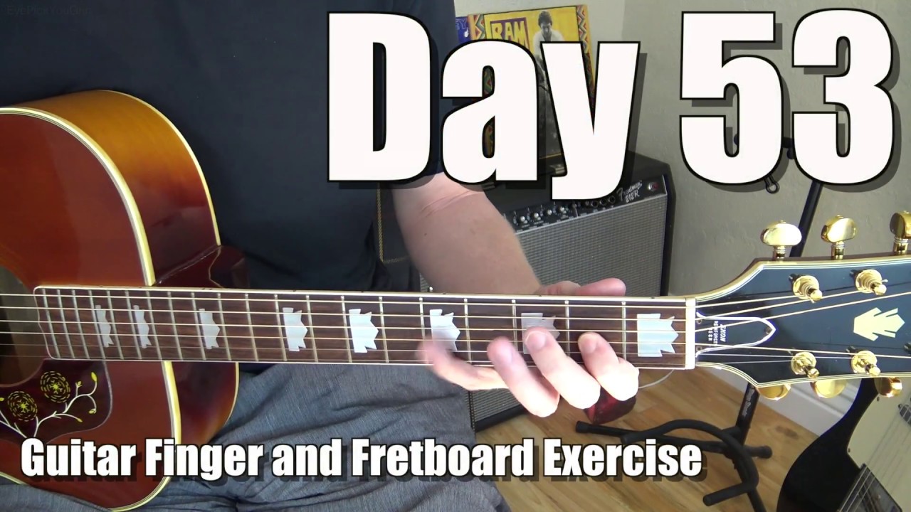 Guitar Finger Independence and Fretboard Practice Exercise Day 53