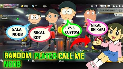 Random player call me noob 😡//and I challenged to custom room 1vs 3