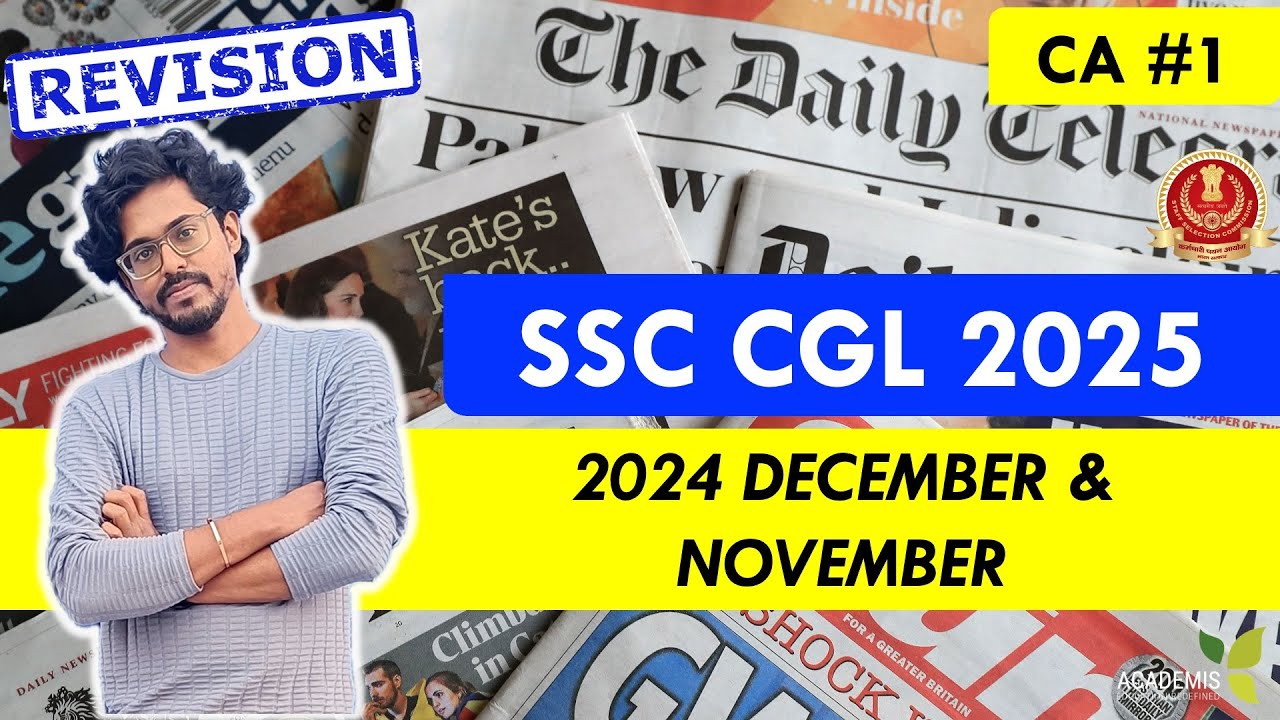 SSC CGL 2025 - REVISION Class - CURRENT AFFAIRS - YouTube