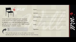 I Will Commitment Card instructions