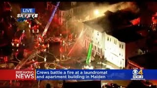 Firefighters Battle Fire At Laundromat, Apartment Building In Malden