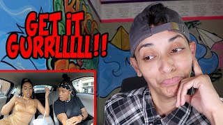 NATALIE gets a little frisky with EZEE at the drive thru!