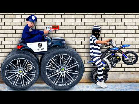 Police Senya Catches the Toy Thief | Mini Bikes and Big Wheels