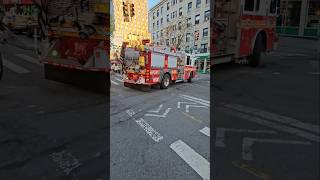 FDNY Engine 15 Passing By On Delancy Street In Lower East Side, Manhattan, New York City