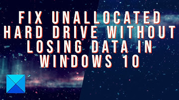 Fix Unallocated Hard Drive without losing Data in Windows 11